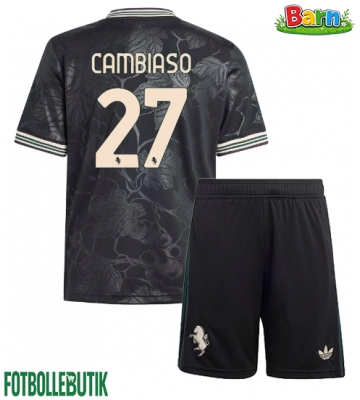 Juventus Andrea Cambiaso #27 Tredjeställ Barn 2025-26 Kortärmad (+ Korta byxor)